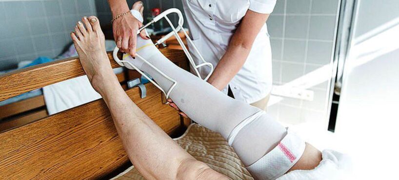 Medias de compresión para o tratamento de varices