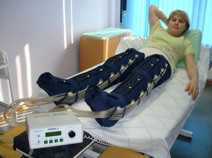 Presoterapia para o tratamento de varices nas pernas